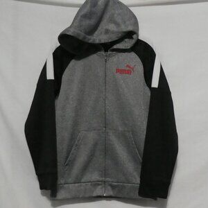 PUMA | size 8 - kids | Long Sleeve Zip-Up Hooded Sweatshirt With Pockets